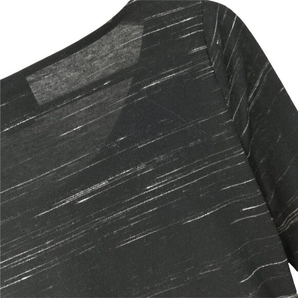 Vanessa Virginia Anthro Draped Bow Shirt Size S Heathered Space Dye Black Tied - Picture 9 of 12